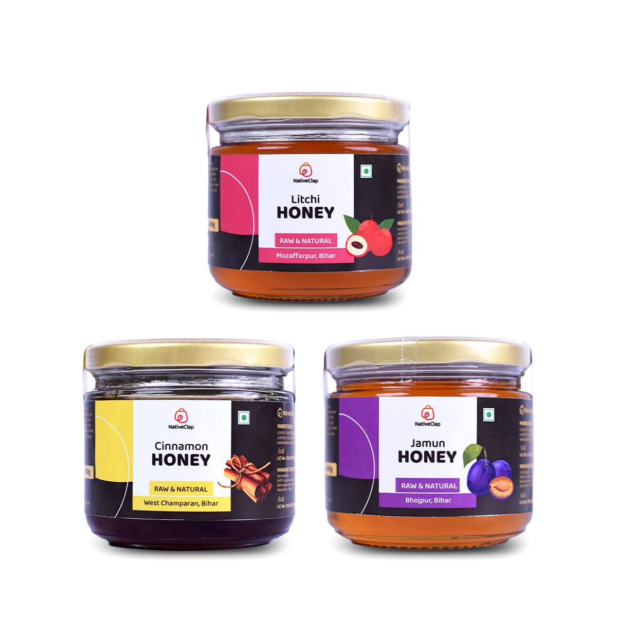 Combo Honey Flavour (Cinnamon, Jamun, Litchi)
